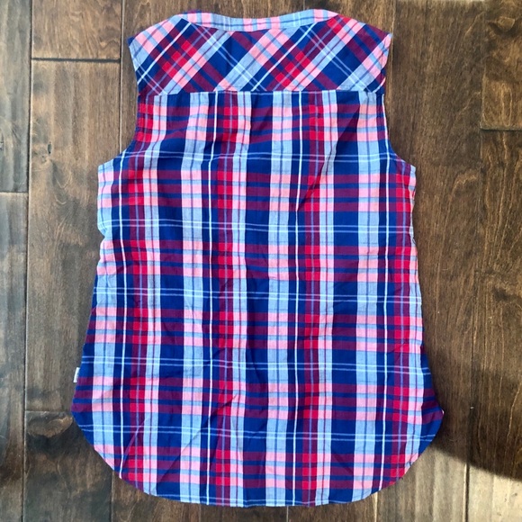 Eddie Bauer Plaid Sleeveless Top - Picture 2 of 5